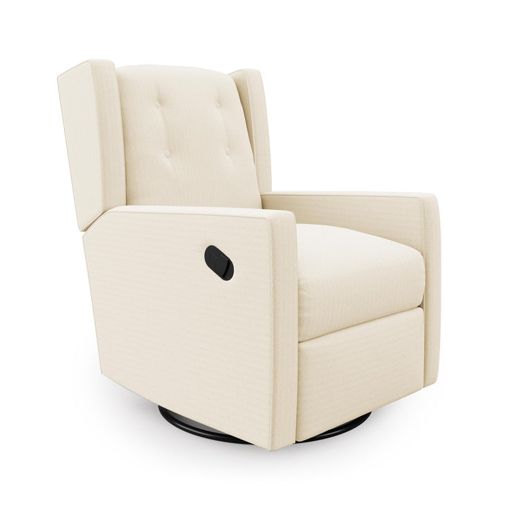 Stylish Mikayla Swivel Glider Chair -  White