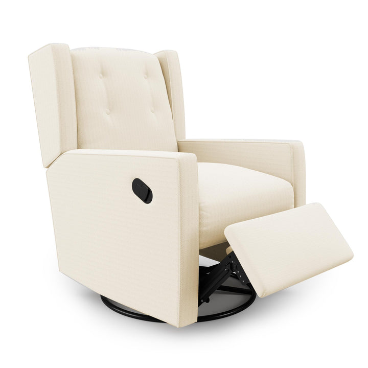 Stylish Mikayla Swivel Glider Chair -  White