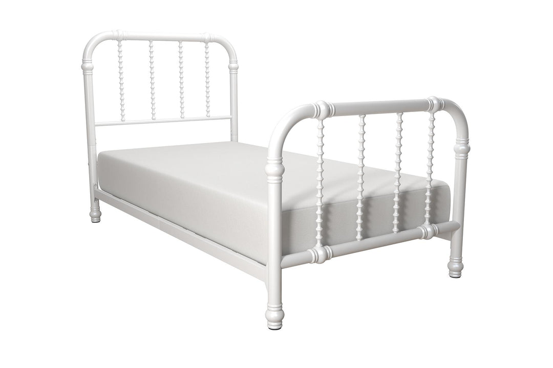 Jenny Lind Metal Bed with Twist Spindles - White - Twin
