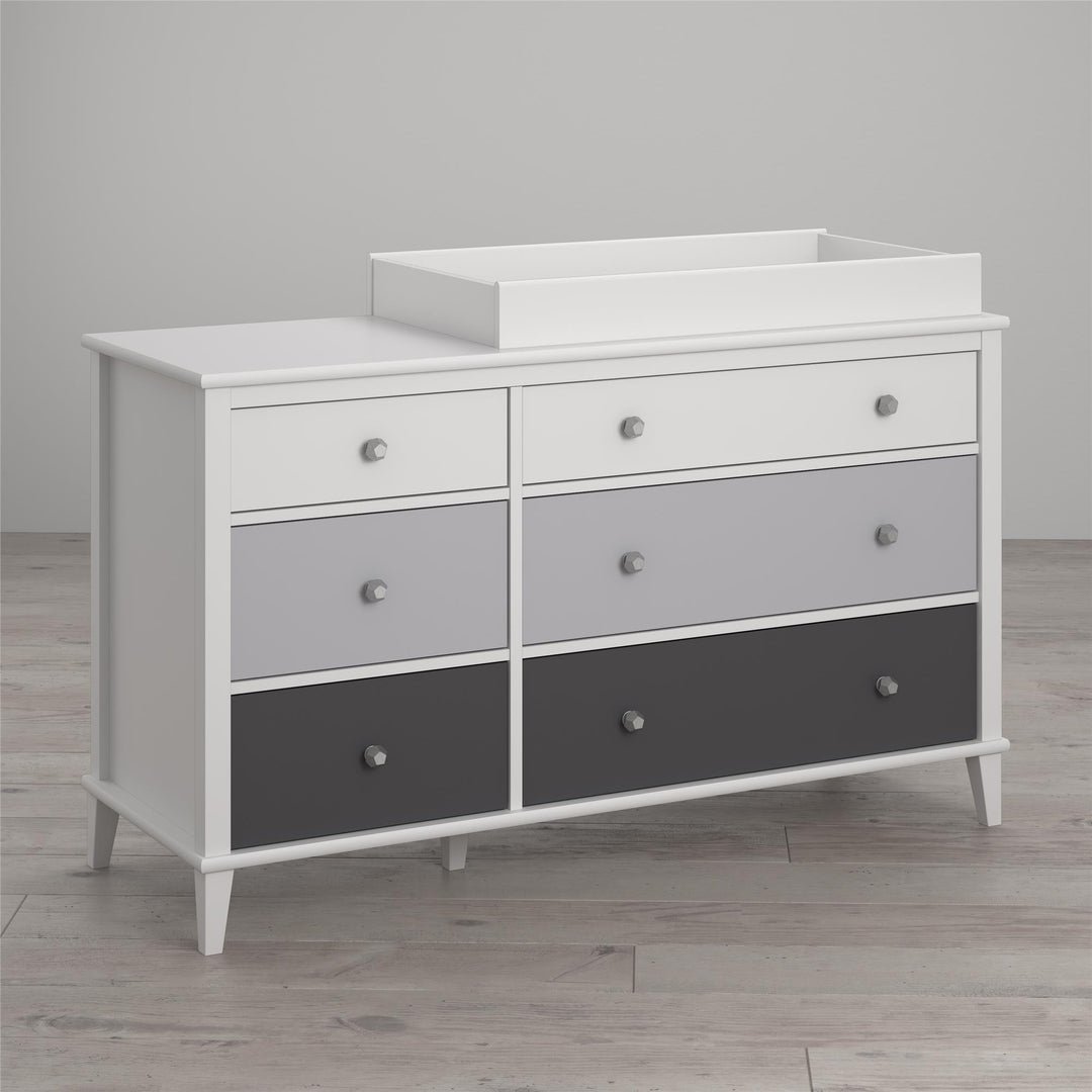 Monarch Hill Poppy 6 Drawer Changing Table with 2 Sets of Knobs - Ivory Oak