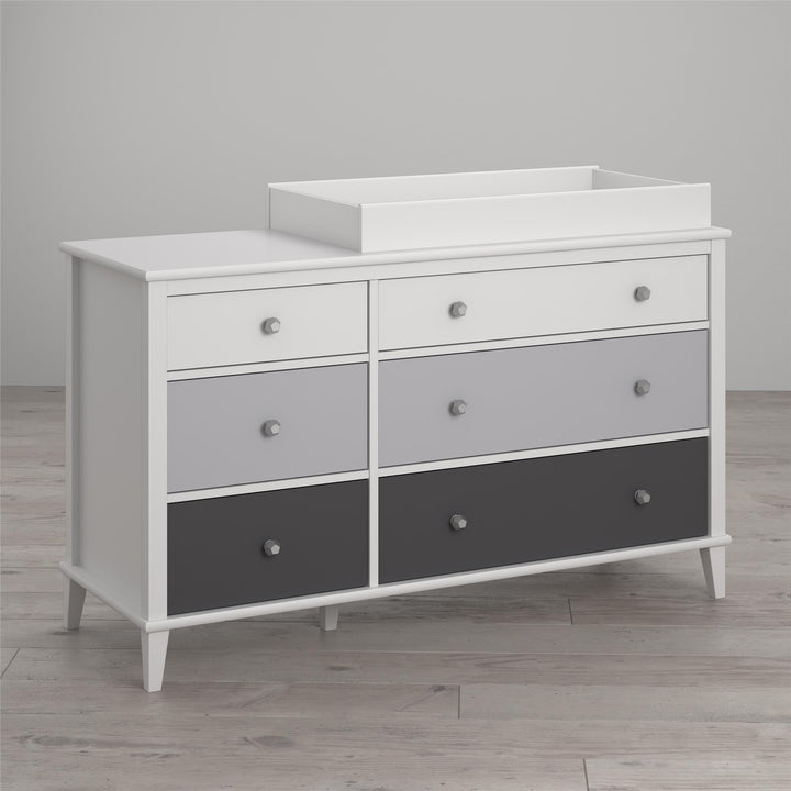 Monarch Hill Poppy 6 Drawer Changing Table with 2 Sets of Knobs - Ivory Oak