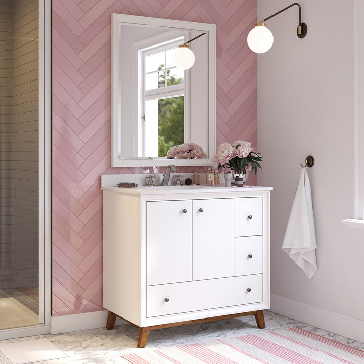 Bleeker 36 Inch Bathroom Vanity - White - 36"
