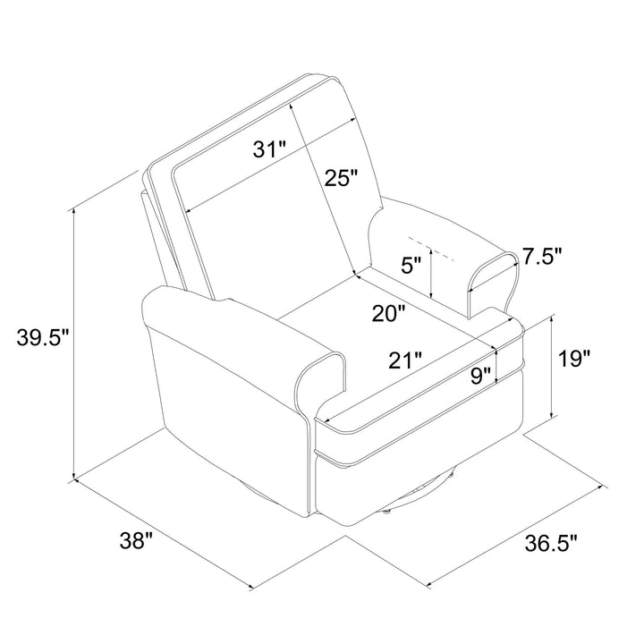 Comfortable Tiana Recliner Chair -  Beige