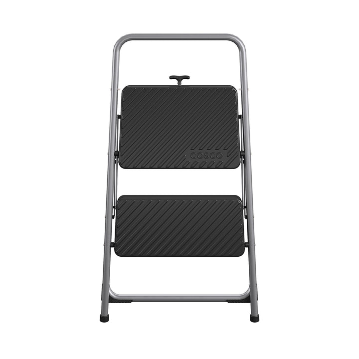 2-Step Household Folding Step Stool - Graphite Grey - 2 Step