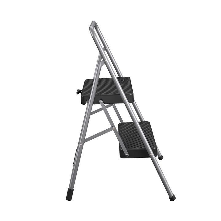 2-Step Household Folding Step Stool - Graphite Grey - 2 Step