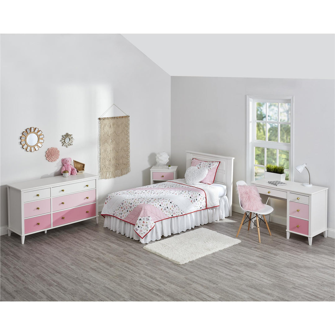 Organized bedroom with Monarch Hill Poppy dresser -  Pink