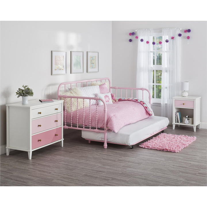 Monarch Hill Poppy Nightstand with Knobs -  Pink