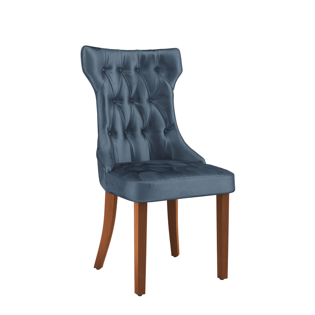 Tufted Hourglass Dining Chair for Dining Room -  Navy 