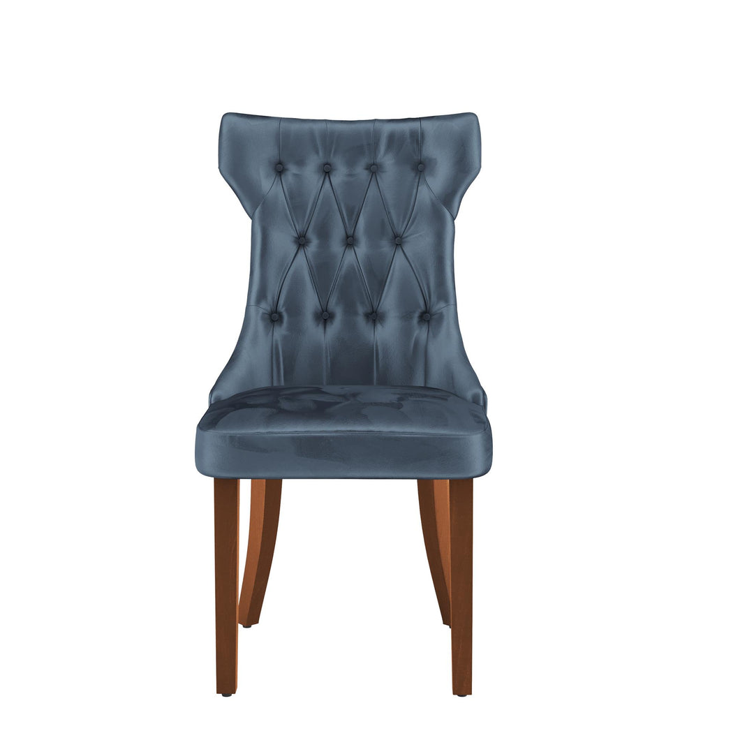 Clairborne Tufted Hourglass Chair Set -  Navy 