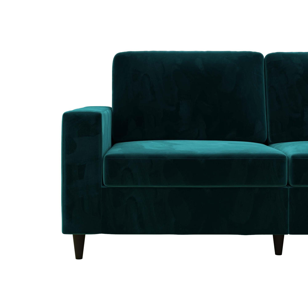Coral 3 Seater Upholstered Sofa - Green