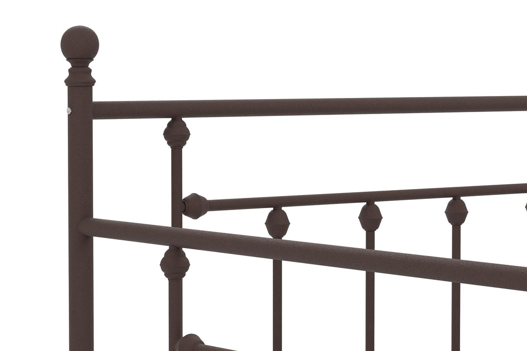 Manila Metal Daybed and Trundle Set with Sturdy Metal Frame and Slats - Bronze - Full