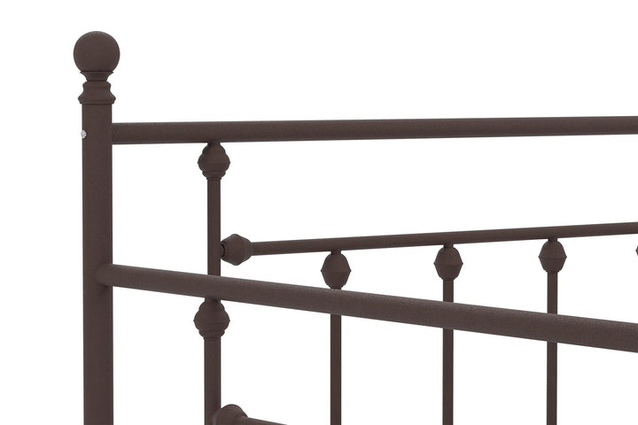 Manila Metal Daybed and Trundle Set with Sturdy Metal Frame and Slats - Bronze - Full