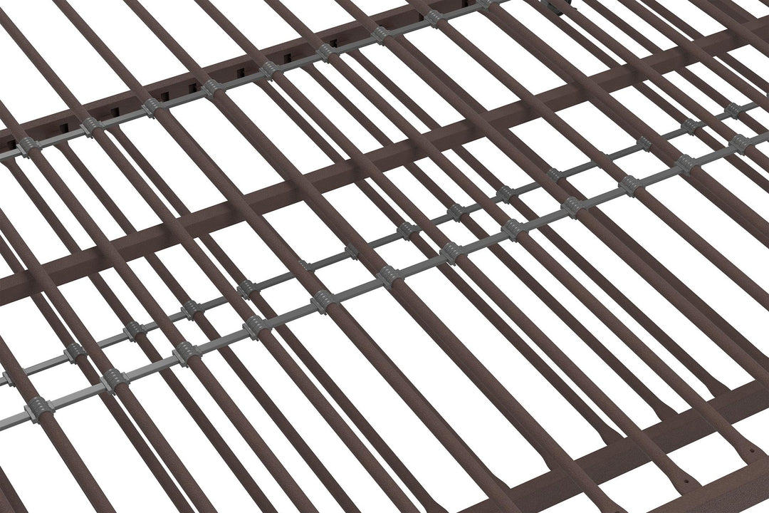 Manila Metal Daybed and Trundle Set with Sturdy Metal Frame and Slats - Bronze - Full