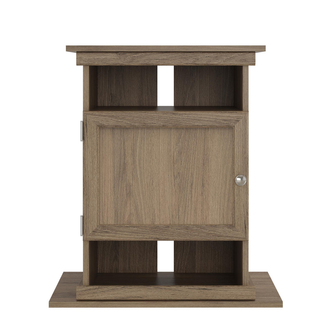 10/20 Gallon Aquarium Stand with Open and Concealed Storage - Rustic Oak