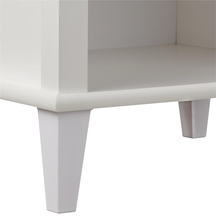 Nightstand with Interchangeable Knobs -  Gray