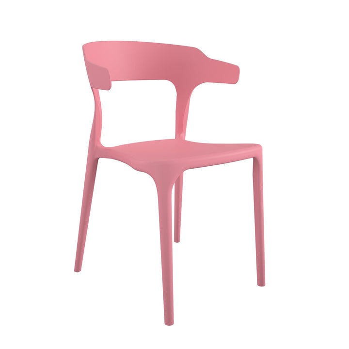 Poolside Gossip Felix Stacking Dining Chairs, Indoor/Outdoor, Set of 2 - Pink - 2-Pack