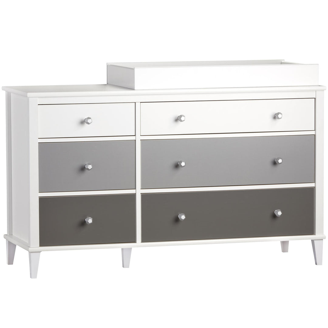 Monarch Hill Poppy 6 Drawer Changing Table with 2 Sets of Knobs - Gray