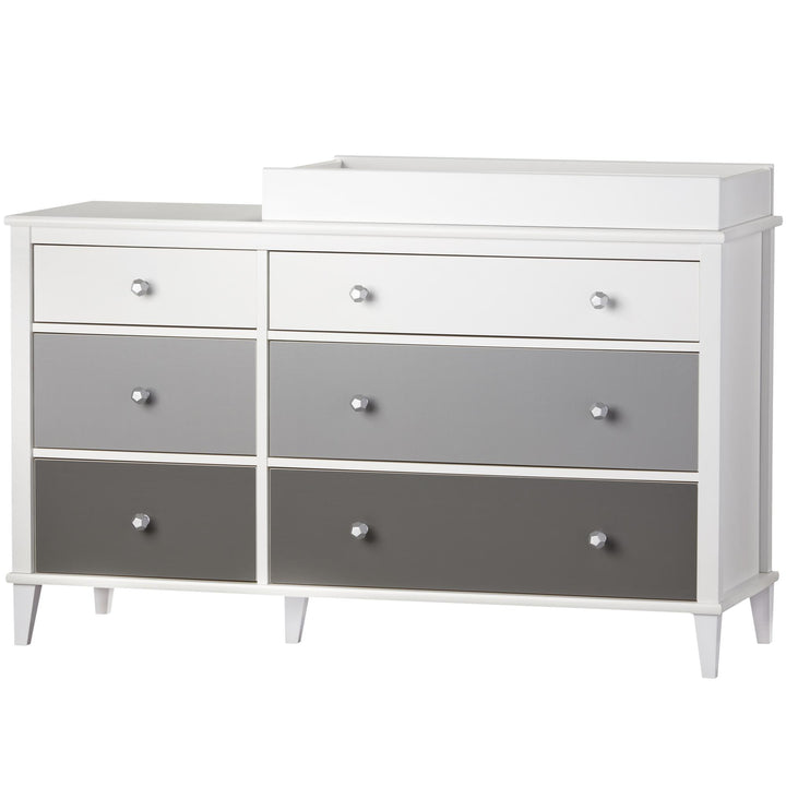 Monarch Hill Poppy 6 Drawer Changing Table with 2 Sets of Knobs - Gray