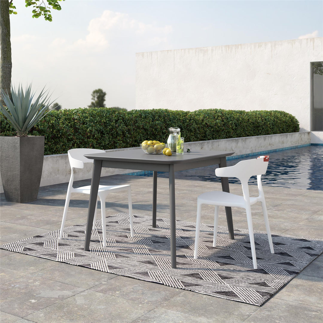 Poolside Gossip Felix Stacking Dining Chairs, Indoor/Outdoor, Set of 2 - White - 2-Pack