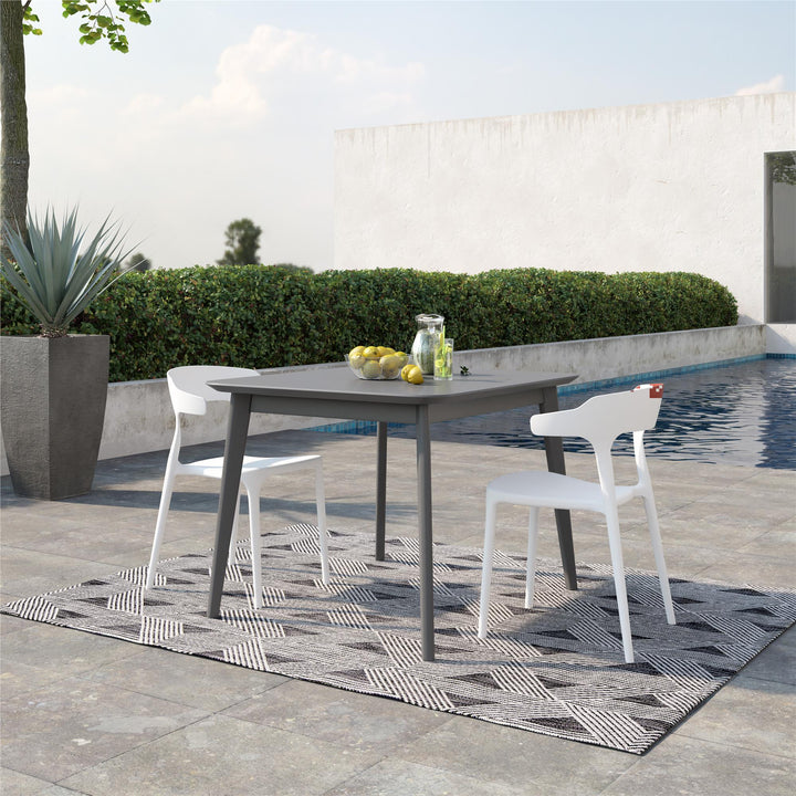Poolside Gossip Felix Stacking Dining Chairs, Indoor/Outdoor, Set of 2 - White - 2-Pack