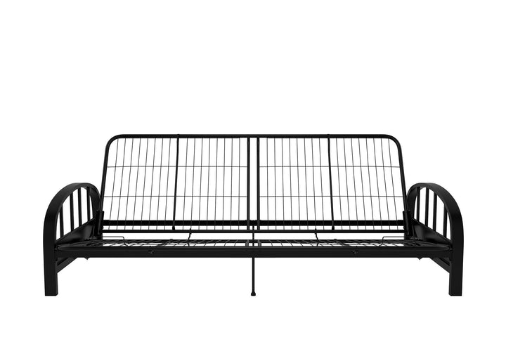 Ailee Metal Full Size Futon Frame with Multiple Reclining Positions - Black
