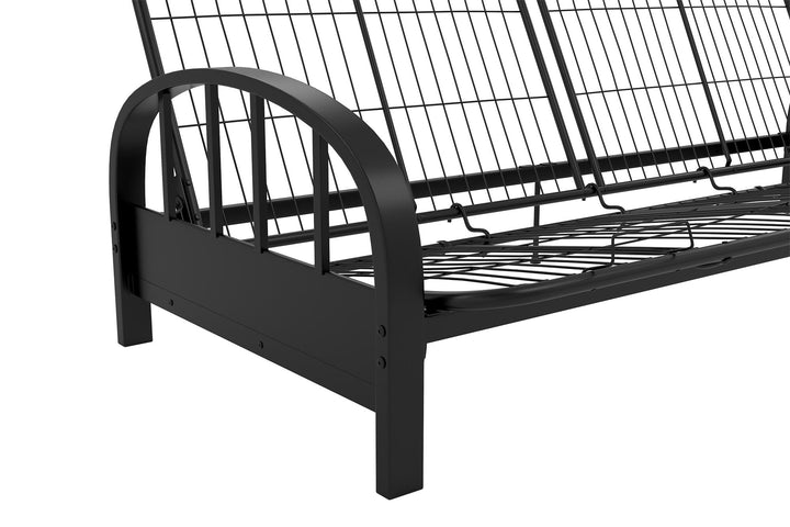 Ailee Metal Full Size Futon Frame with Multiple Reclining Positions - Black