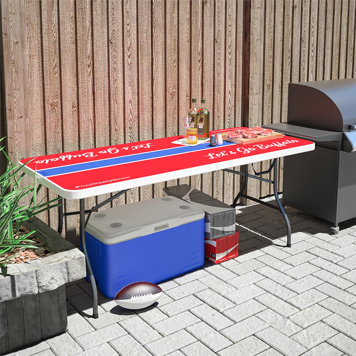 COSCO 6 Ft. Tailgating Table Portable Fold-in-Half - Red - 6’ FIH