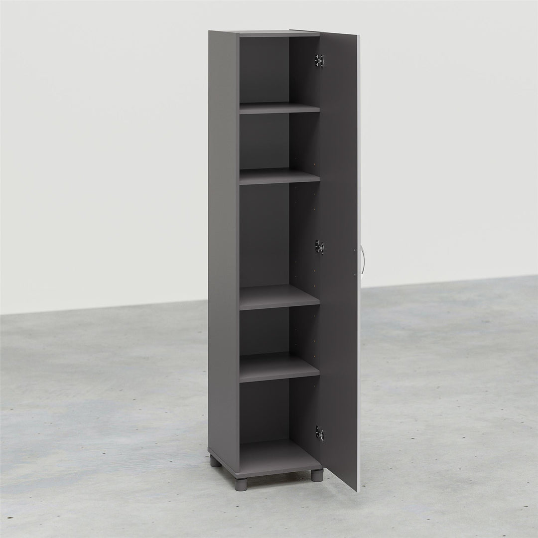 Essential 5 shelves storage cabinet for home -  Gray