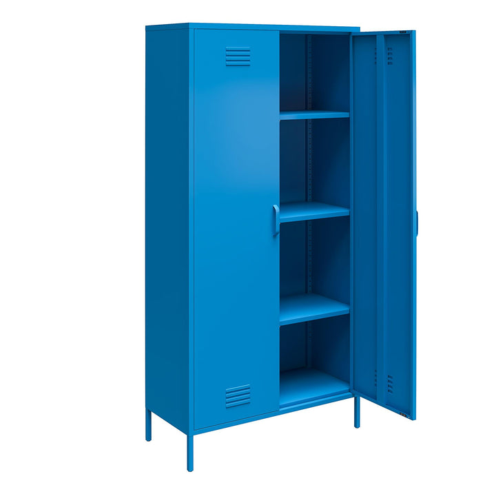 Secure and functional tall locker -  Blue