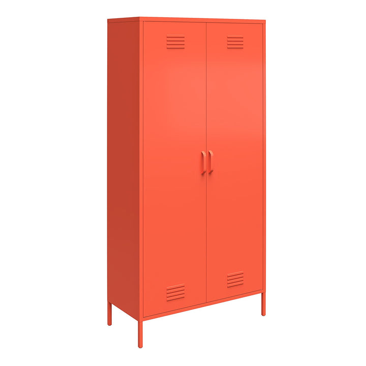 Cache Tall 2 Door Metal Locker Cabinet - Orange
