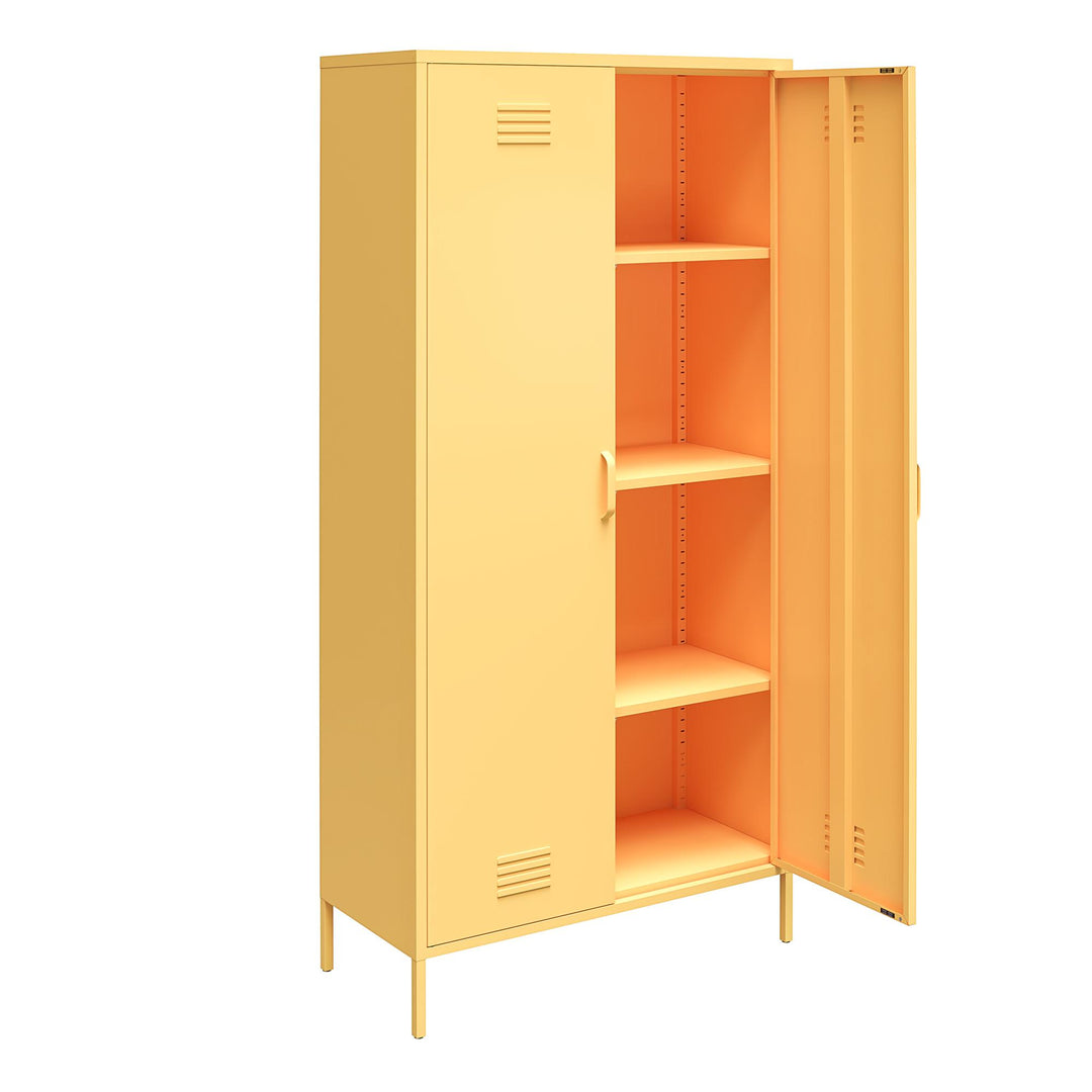 Stylish locker storage for vertical space -  Yellow