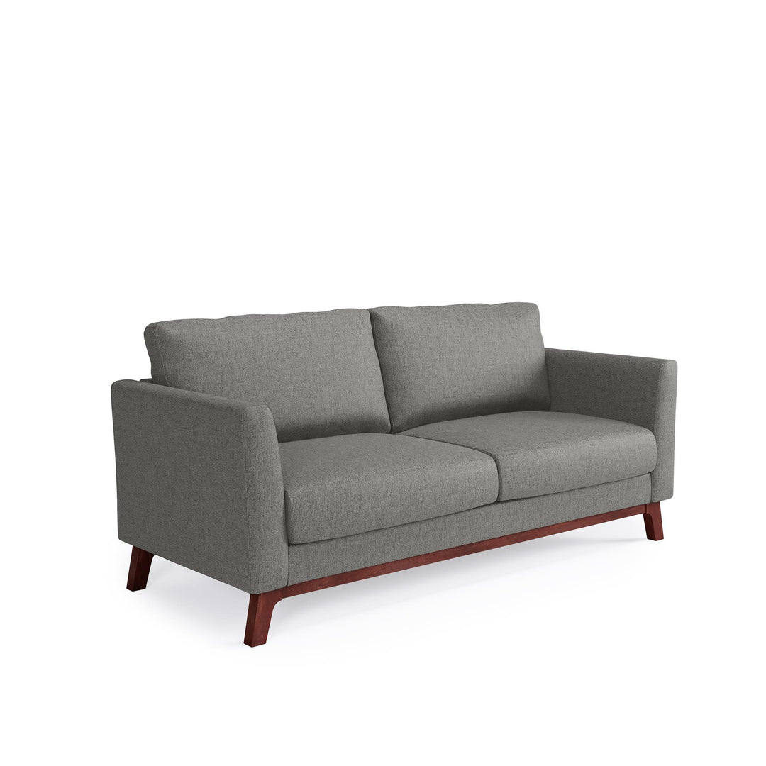 Middlefield Wood Base 3 Seater Sofa - Gray