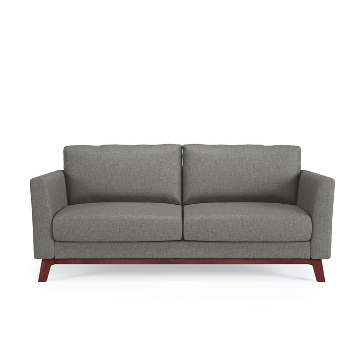 Middlefield Wood Base 3 Seater Sofa - Gray