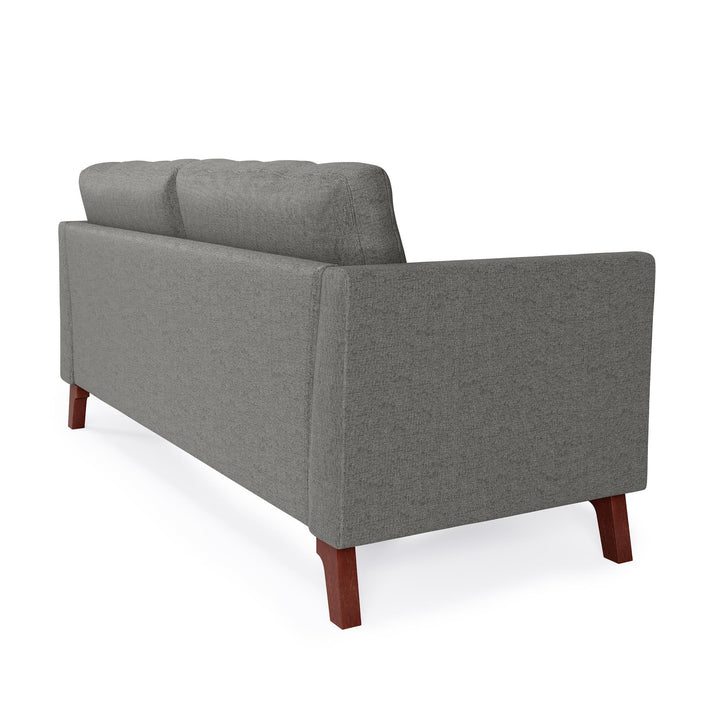 Middlefield Wood Base 3 Seater Sofa - Gray