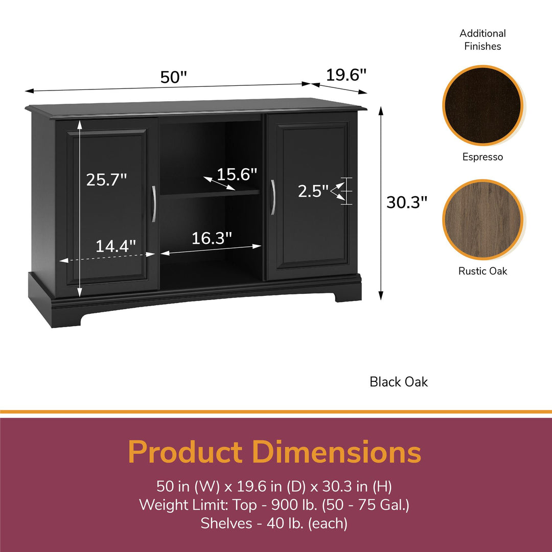 Harbor 50 to 75 Gallon Aquarium or Terrarium Stand - Black