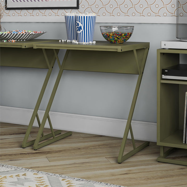 Regal accent table for laptops -  Olive Green