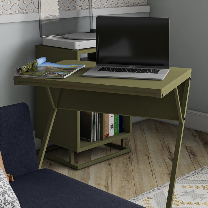Modern couch desk Regal design -  Olive Green