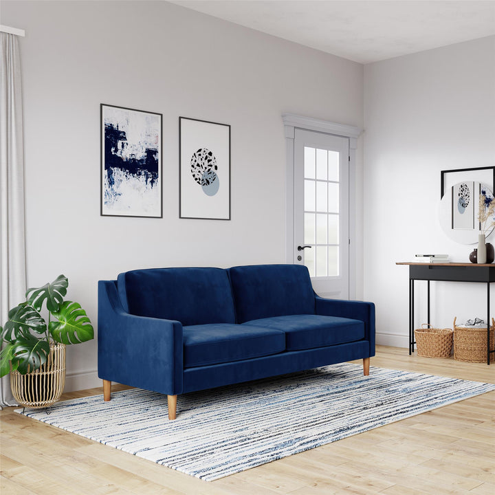 Prescott Slope Arm 3 Seater Sofa - Blue