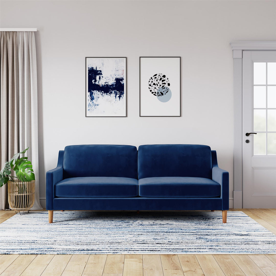 Prescott Slope Arm 3 Seater Sofa - Blue