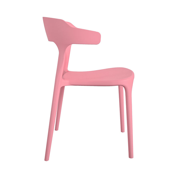 Poolside Gossip Felix Stacking Dining Chairs, Indoor/Outdoor, Set of 2 - Pink - 2-Pack