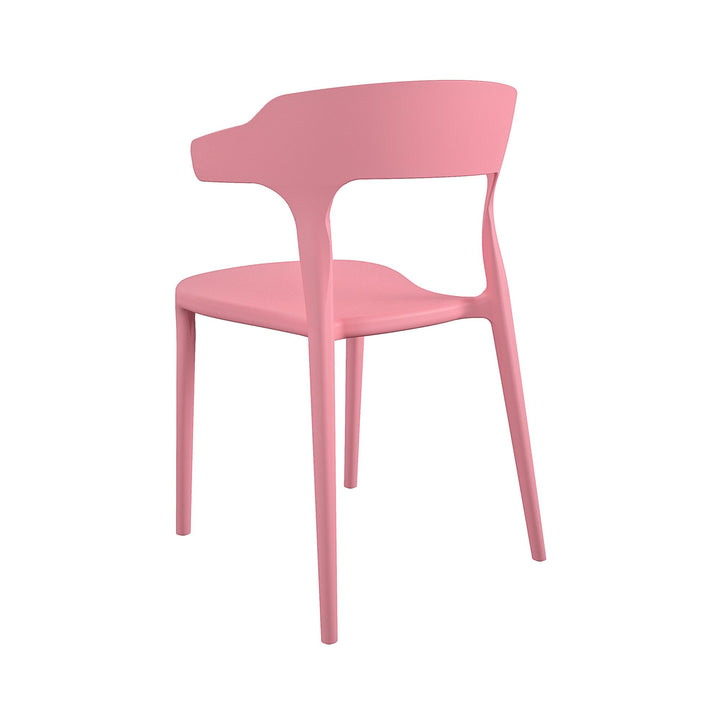 Poolside Gossip Felix Stacking Dining Chairs, Indoor/Outdoor, Set of 2 - Pink - 2-Pack
