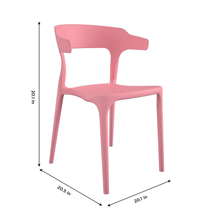 Poolside Gossip Felix Stacking Dining Chairs, Indoor/Outdoor, Set of 2 - Pink - 2-Pack