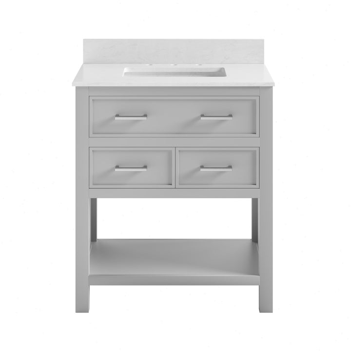 Maine 30 Inch Bathroom Vanity - Gray - 30"