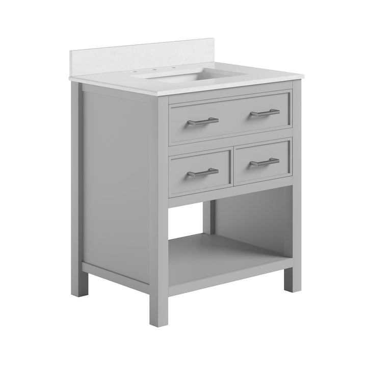 Maine 30 Inch Bathroom Vanity - Gray - 30"