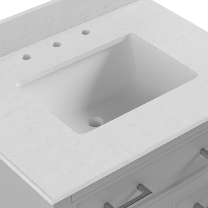 Maine 30 Inch Bathroom Vanity - Gray - 30"