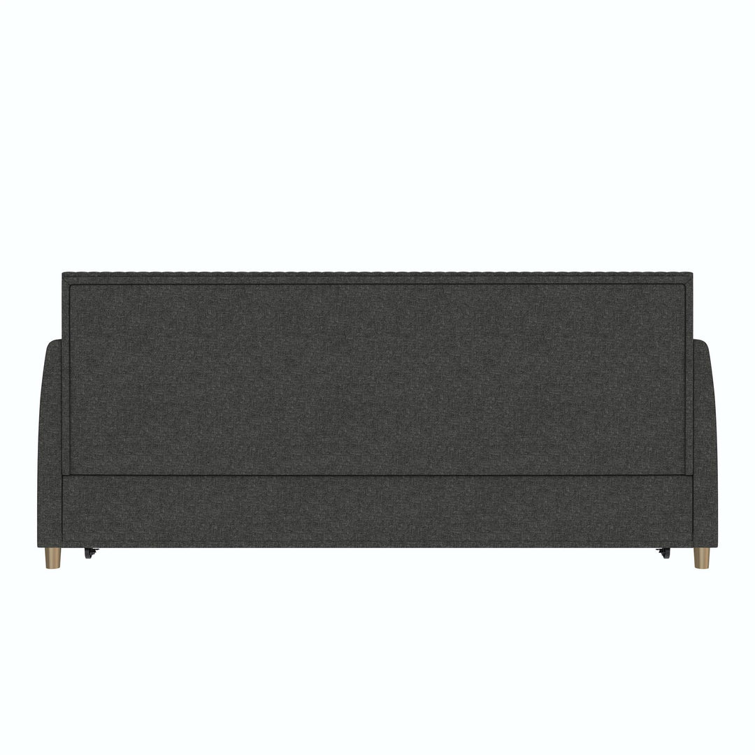 Daphne Upholstered Daybed with Trundle - Dark Gray - Twin-Over-Twin