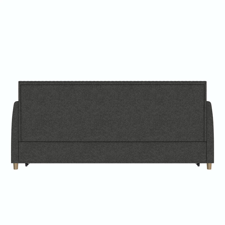Daphne Upholstered Daybed with Trundle - Dark Gray - Twin-Over-Twin