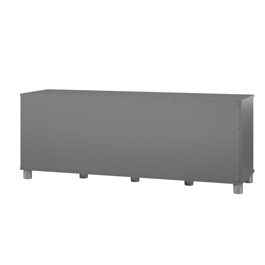Shoe Storage Bench with 2 Open and 2 Closed Storage Compartments - Graphite Grey