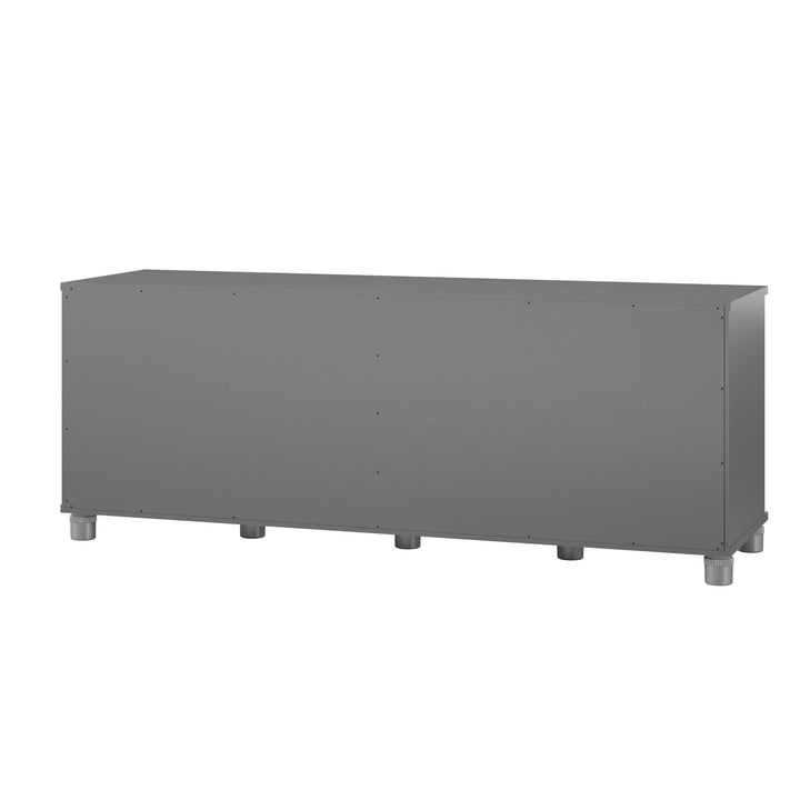 Shoe Storage Bench with 2 Open and 2 Closed Storage Compartments - Graphite Grey