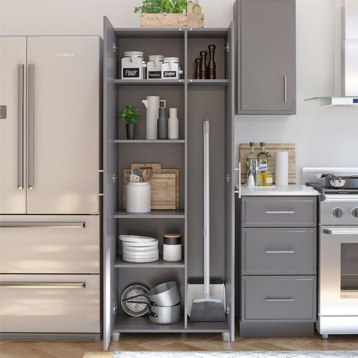 Camberly Tall Asymmetrical Cabinet - Graphite Grey